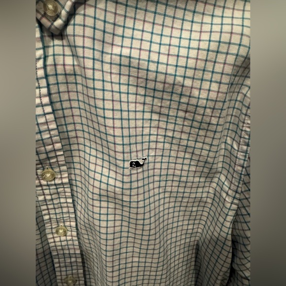 Vineyard Vines Green and White Checkered Shirt - Picture 3 of 4